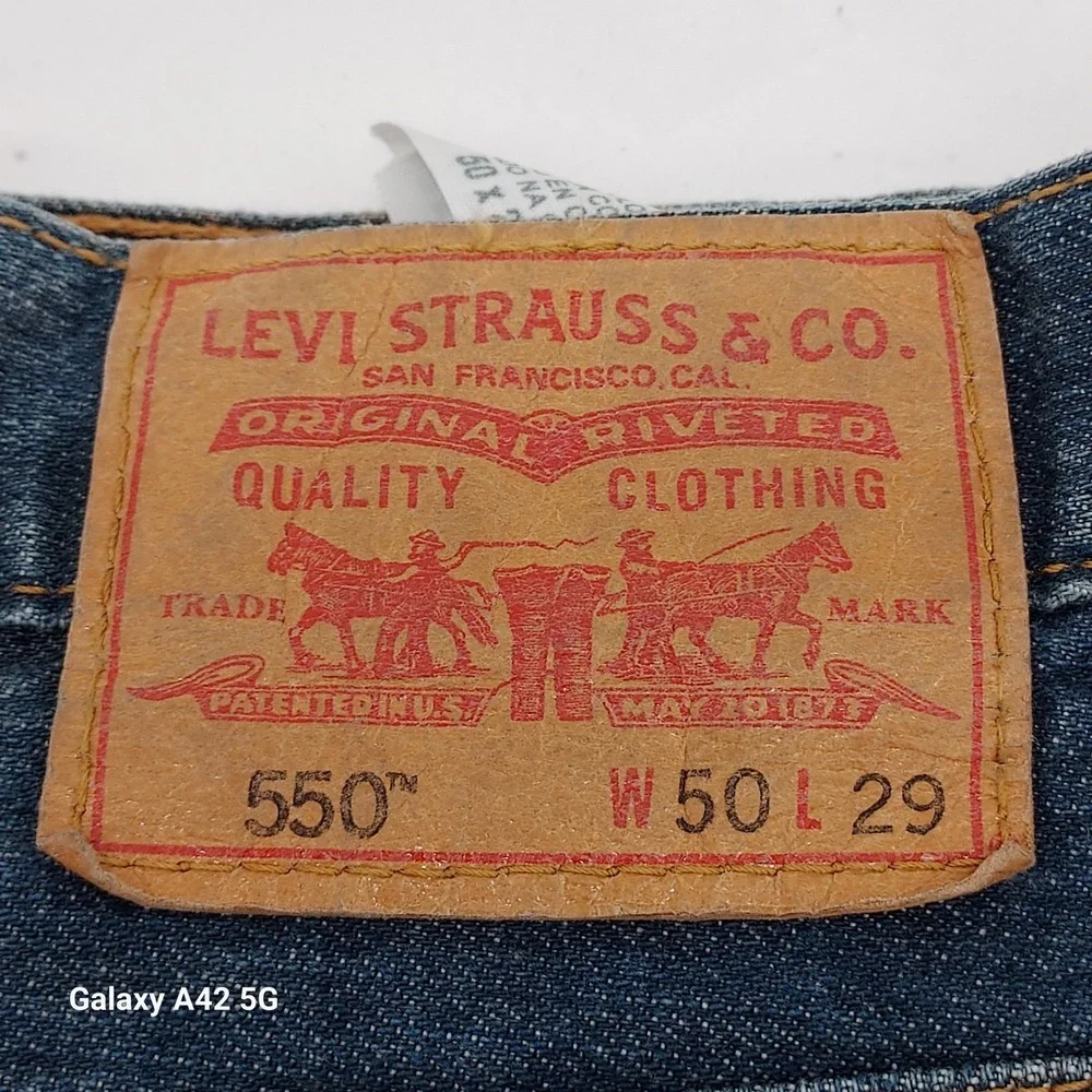 Levi Strauss 550 Relaxed Fit‎ Jeans Mens W50 L29 Blue Denim Cotton